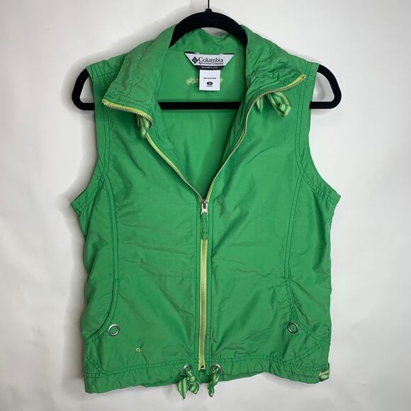 Columbia Green Vest Sz Medium Cotton Blend - Picture 1 of 5